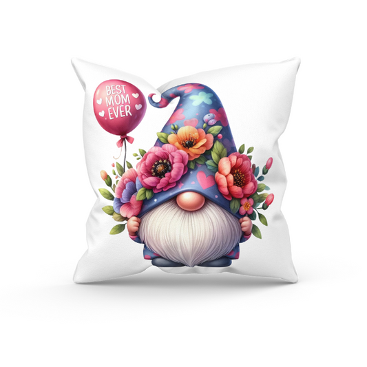 Mothers Day - Gnome Best Mom Ever Throw Pillow