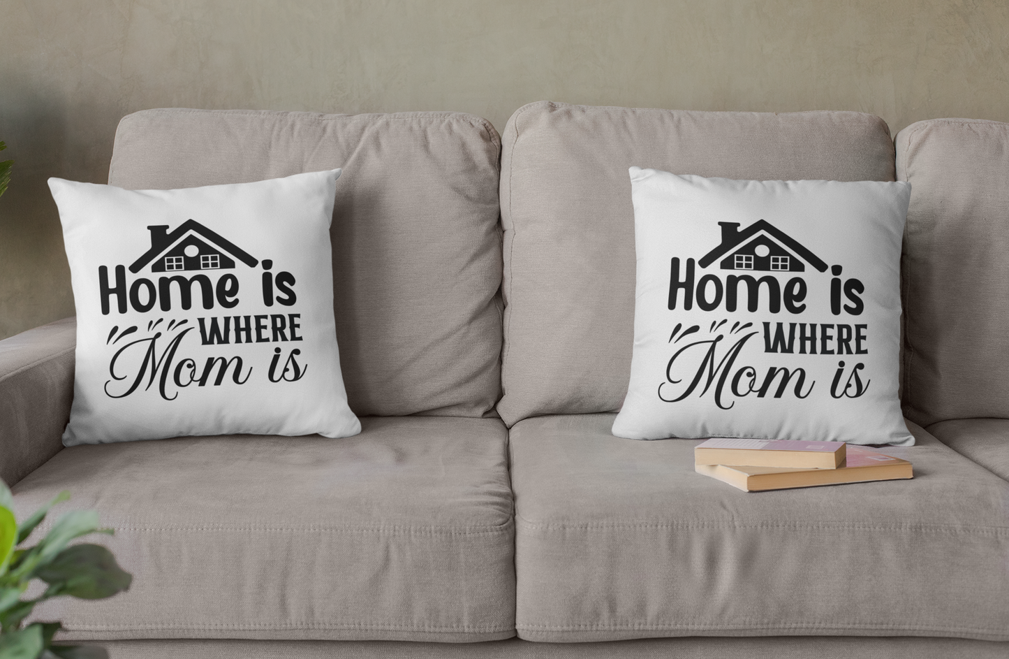 Mothers Day - Home Is Where Mom Is Throw Pillow