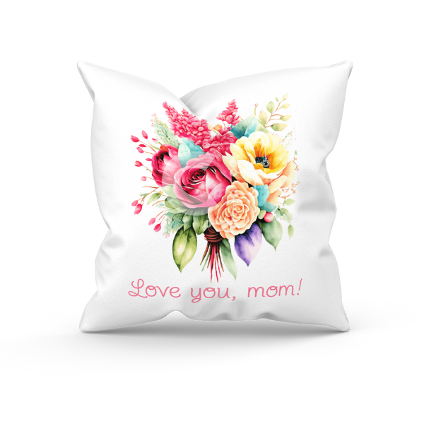 Mothers Day - Love You Mom Throw Pillow