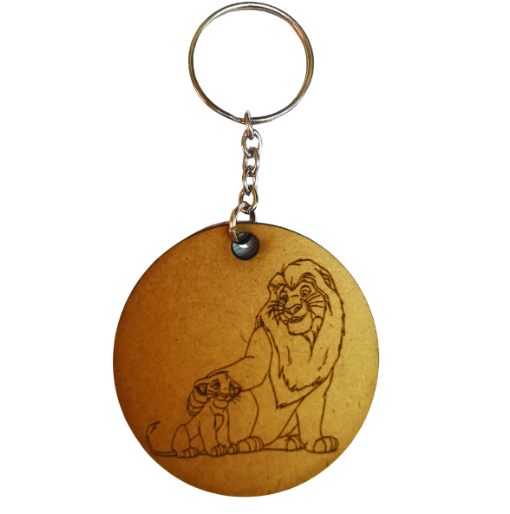 Mufasa and Simba Themed Keyring