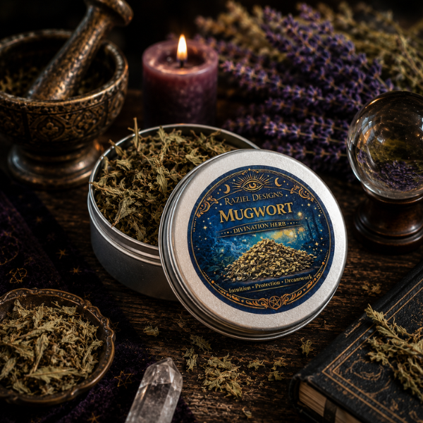 Mugwort Divination Herb Tin - Intuition, Protection & Dreamwork