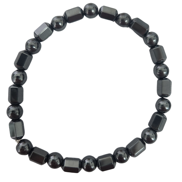 Mystic Shield Hematite Stack Bracelet