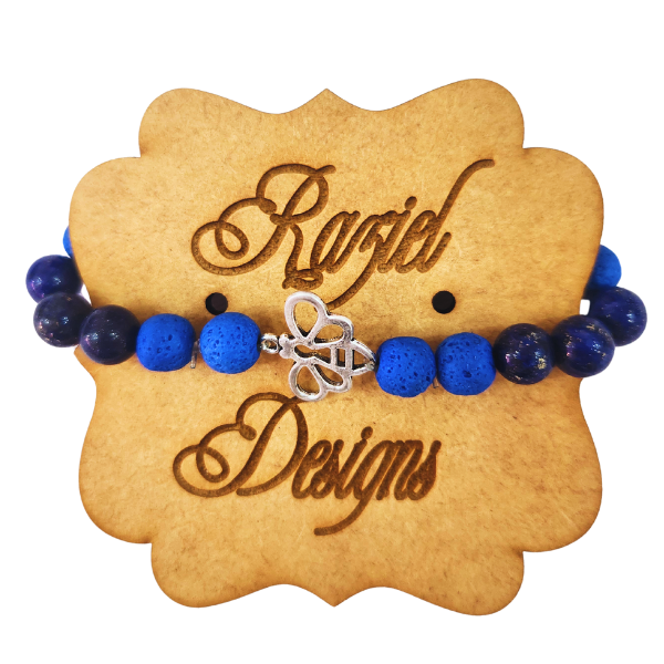 Mystical Fusion: Lapis Lazuli and Lava Stone Bracelet