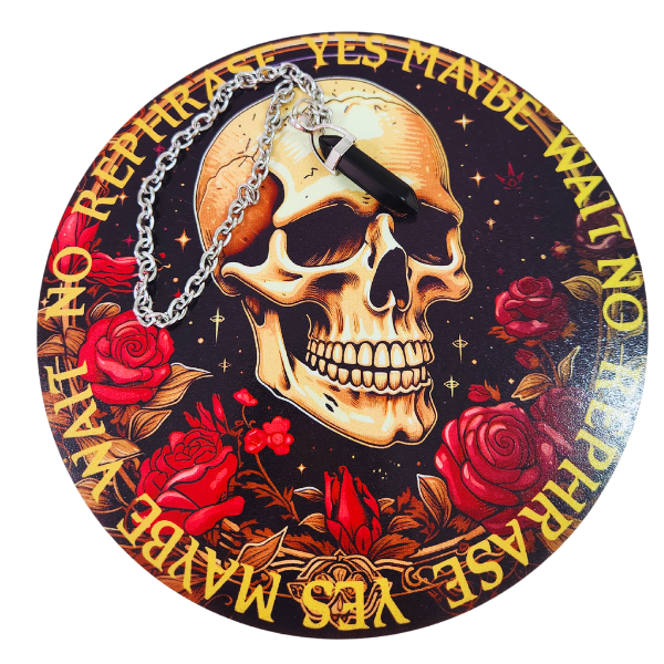 Mystical Skull and Roses Pendulum Board