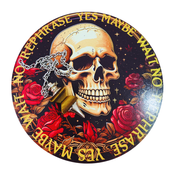 Mystical Skull and Roses Pendulum Board