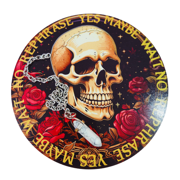 Mystical Skull and Roses Pendulum Board