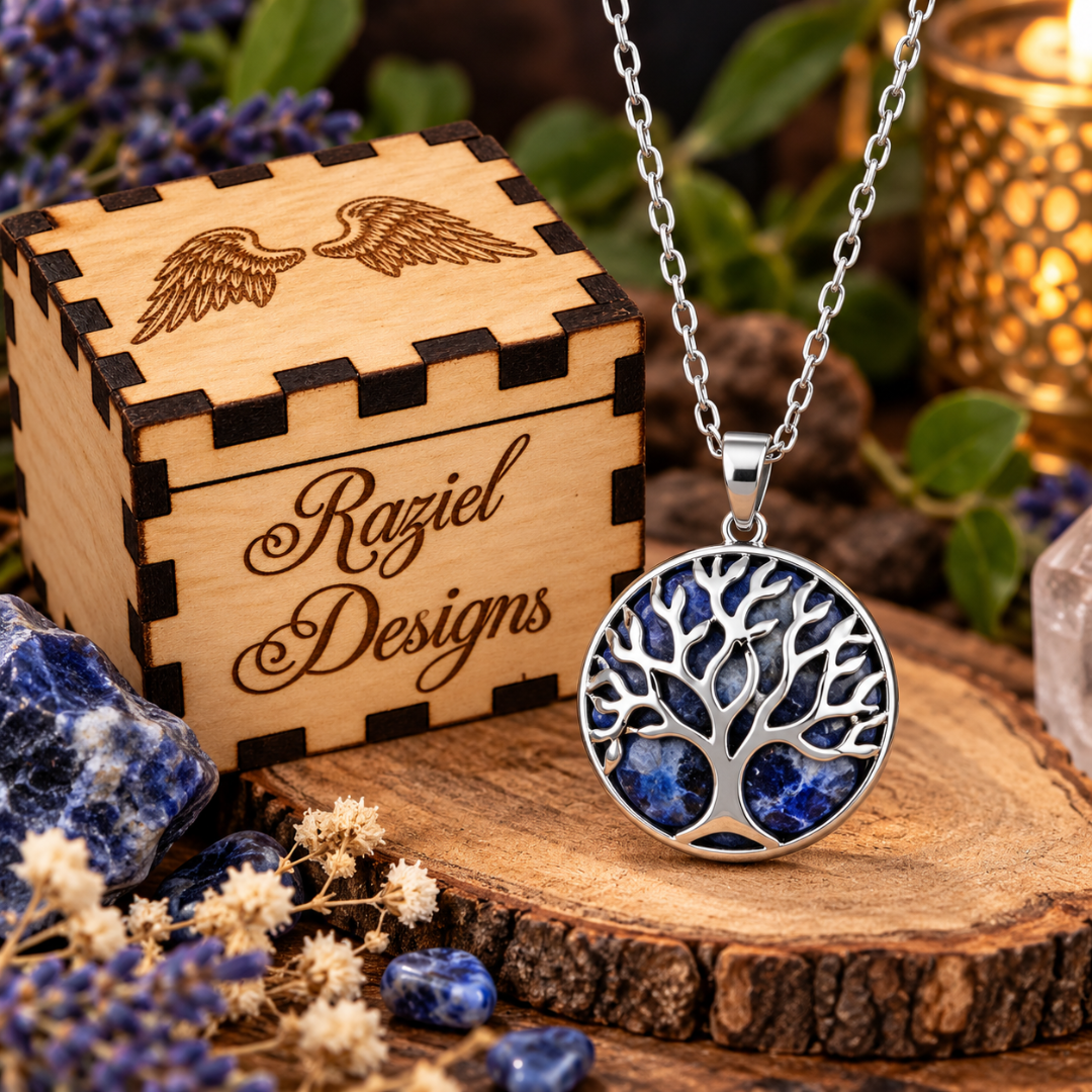 Sodalite Tree of Life Pendant Necklace