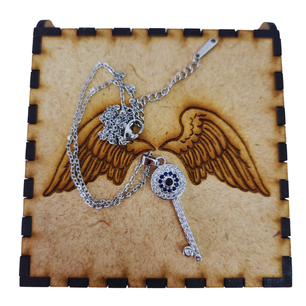 Mystic Key of Protection Evil Eye Necklace