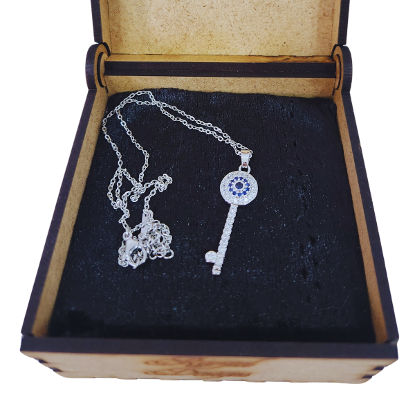 Mystic Key of Protection Evil Eye Necklace