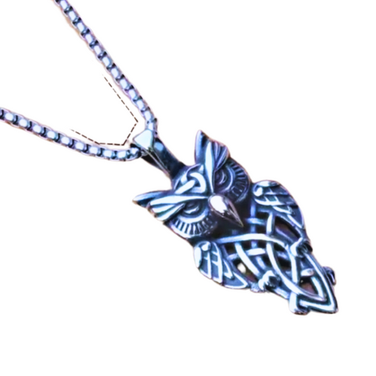 Odin’s Wisdom Viking Owl Necklace