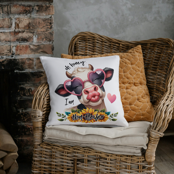 Oh Honey I am That Heifer Throw Pillow