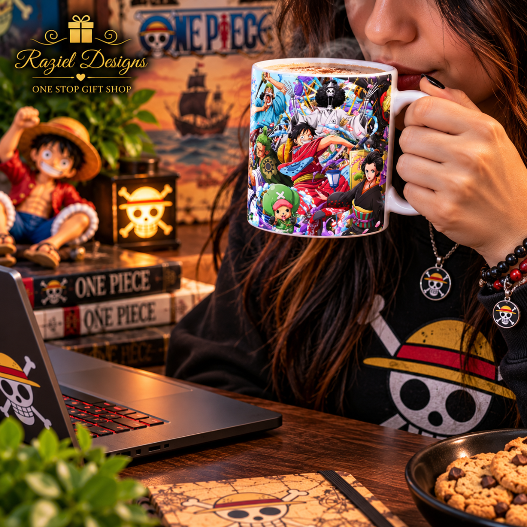 One Piece Themed Printed Coffee Cup
