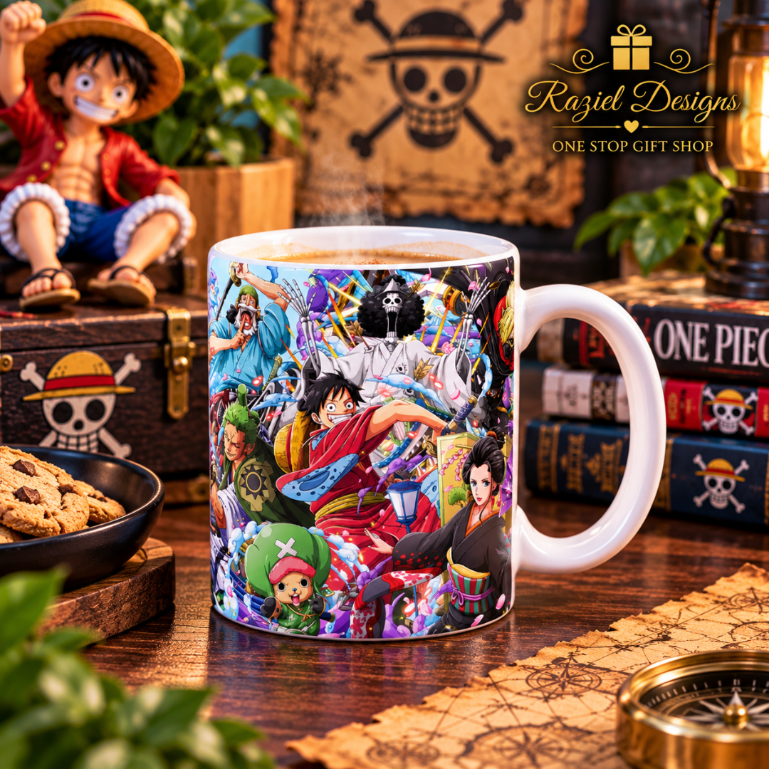 One Piece Themed Printed Coffee Cup