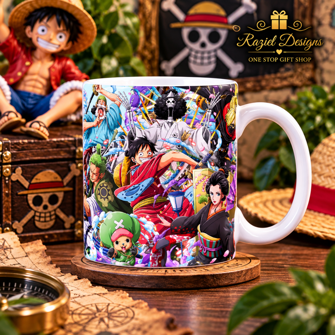 One Piece Themed Printed Coffee Cup