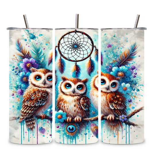 Owl Family Dreamcatcher Tumbler