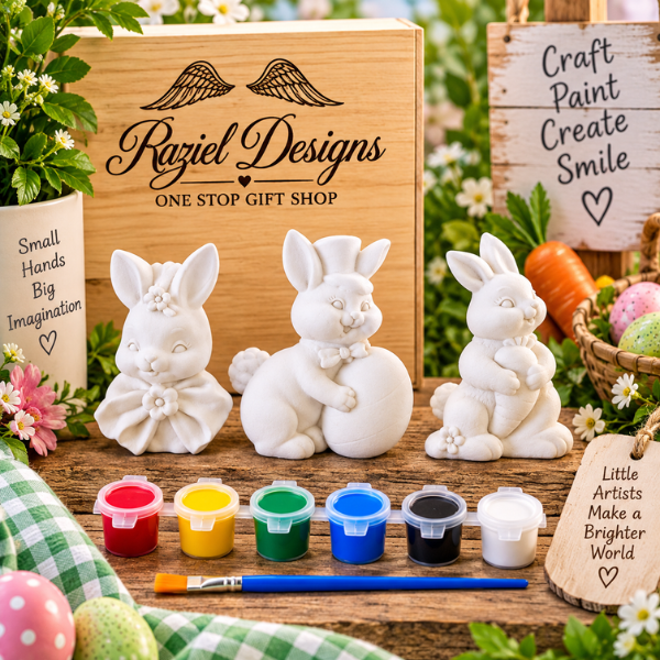 Paint Your Own Bunnies Fridge Magnet Kit