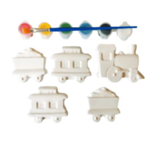 Paint Your Own Train Set Fridge Magnet Kit