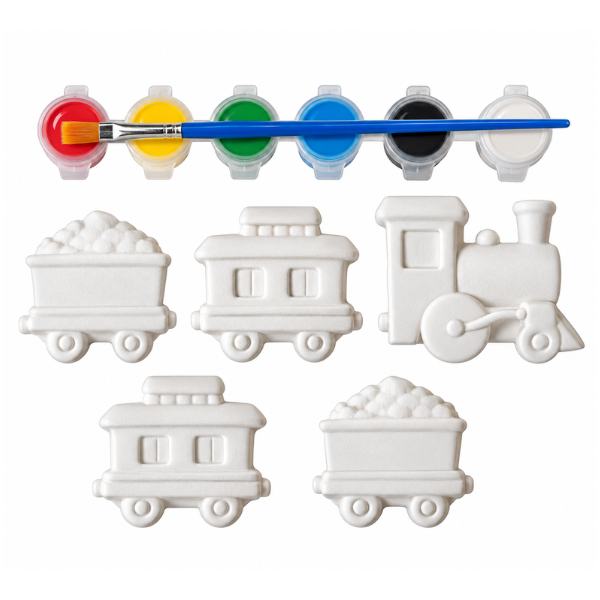 Paint Your Own Train Set Fridge Magnet Kit