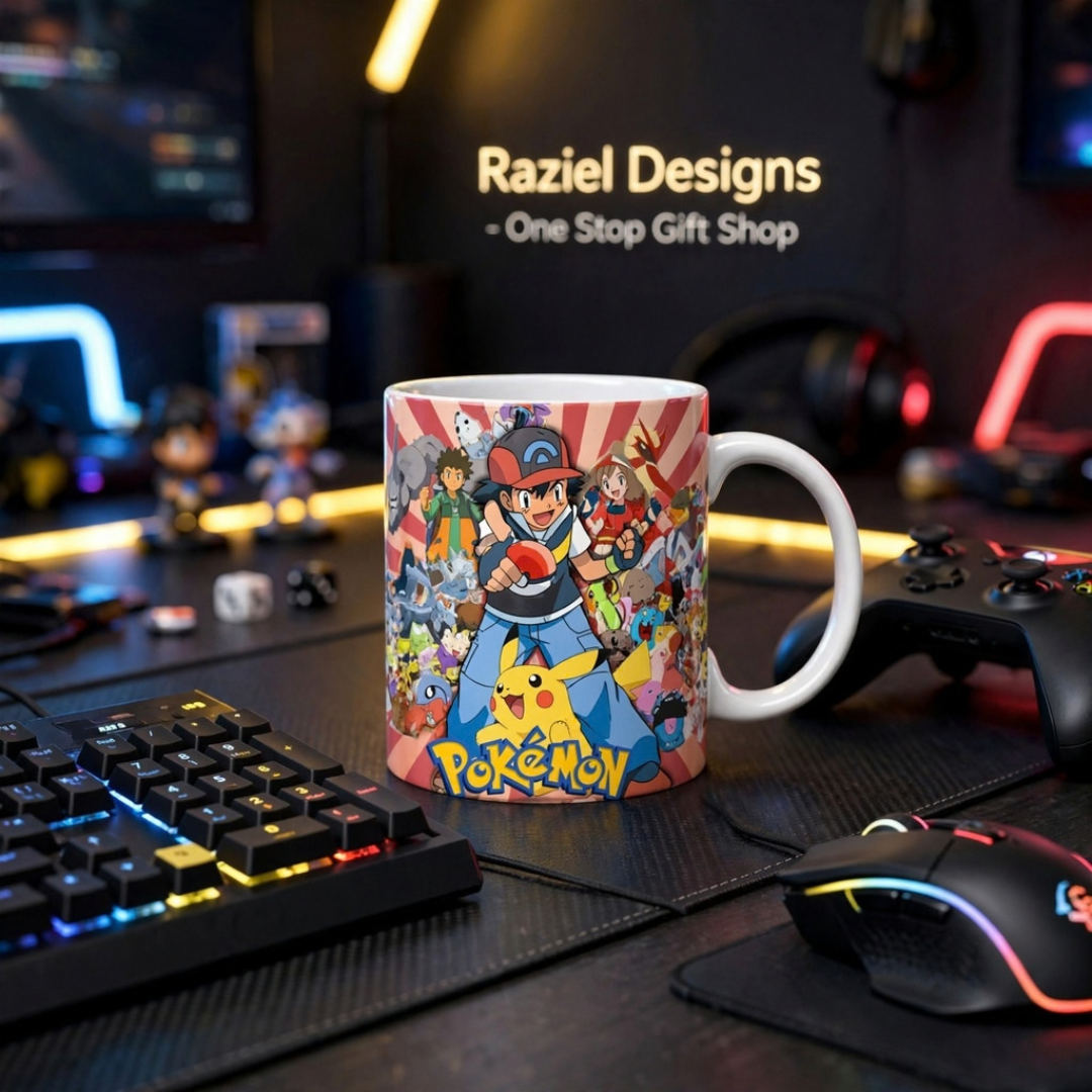 Pokemon Themed Printed Coffee Cup