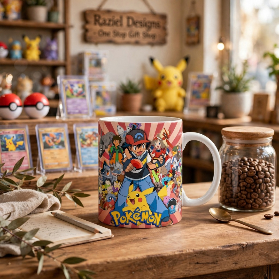 Pokemon Themed Printed Coffee Cup