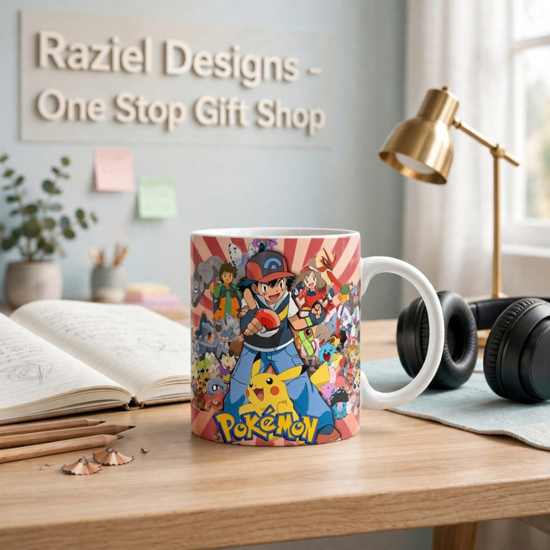 Pokemon Themed Printed Coffee Cup