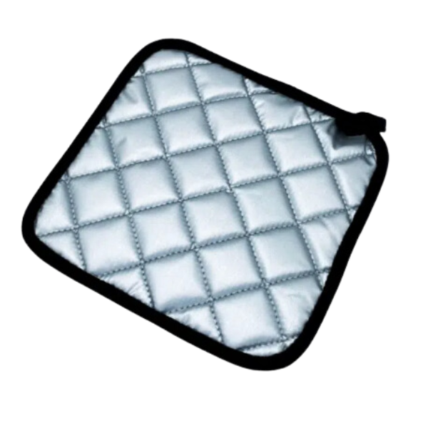 Pot Holder Cream and Silver