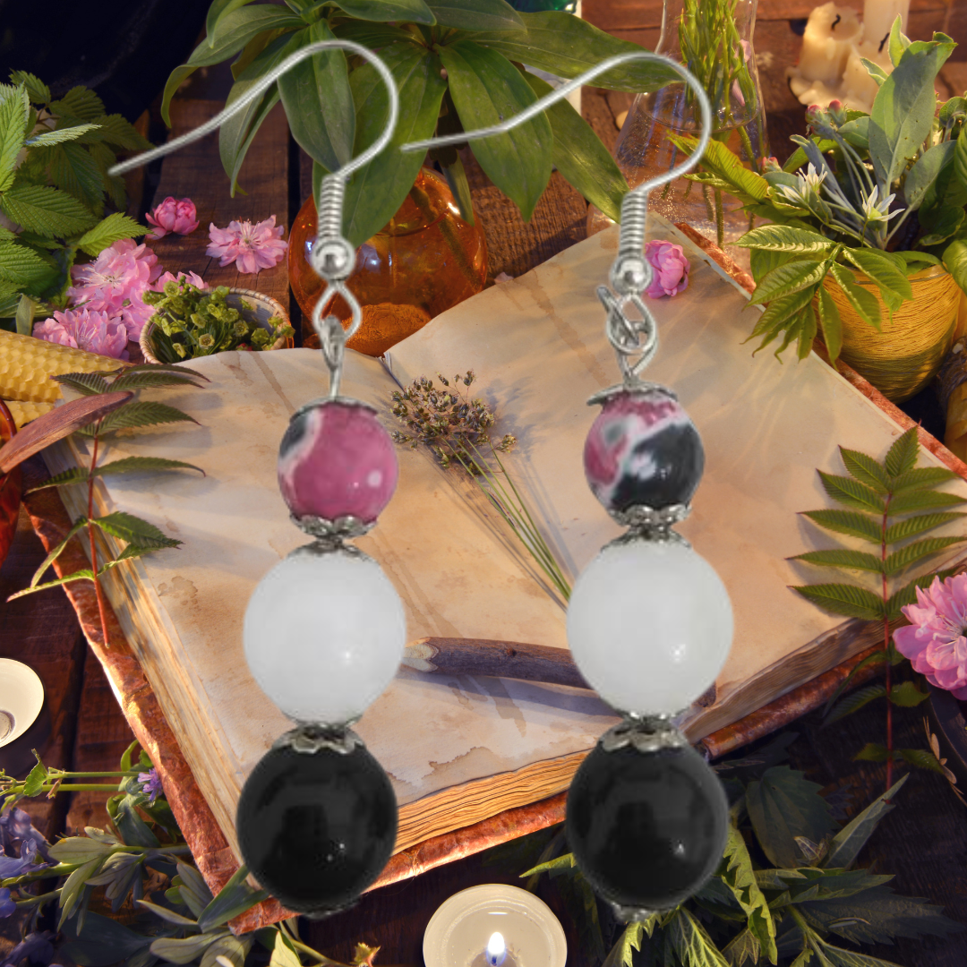 Protected Heart Dangle Earrings
