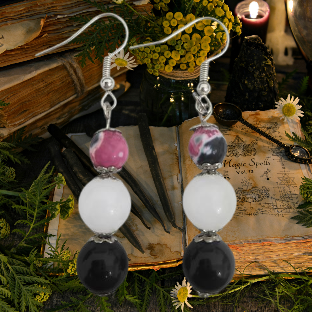 Protected Heart Dangle Earrings