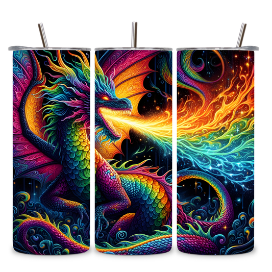 Rainbowflame Dragon Tumbler