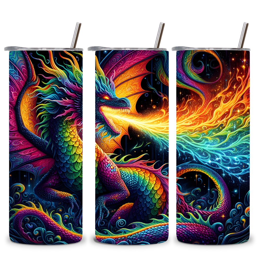 Rainbowflame Dragon Tumbler