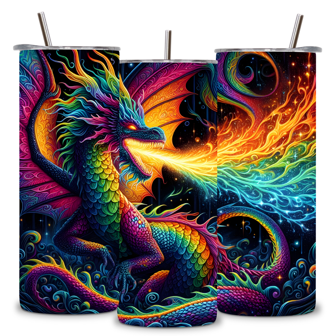 Rainbowflame Dragon Tumbler
