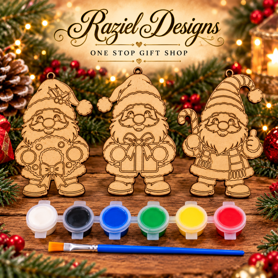 Paint Your Own Santa Christmas Ornaments Kit