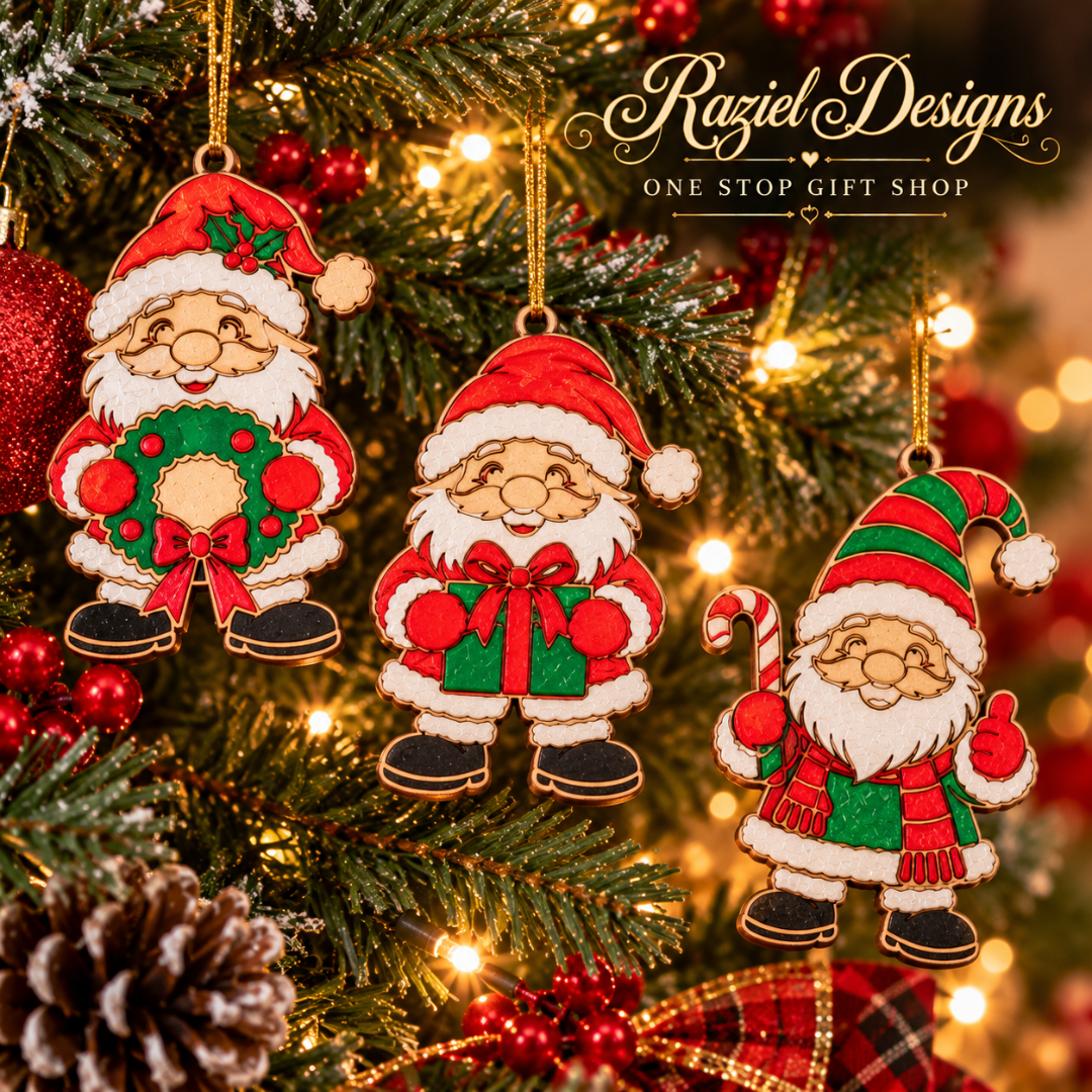 Paint Your Own Santa Christmas Ornaments Kit