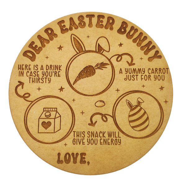 Round Easter Bunny Treat Board