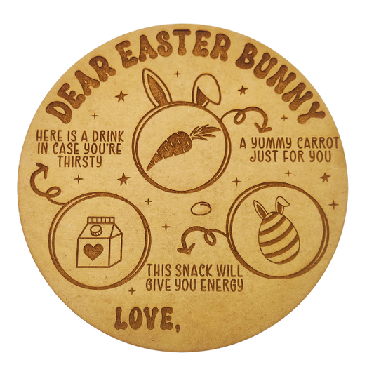 Round Easter Bunny Treat Board