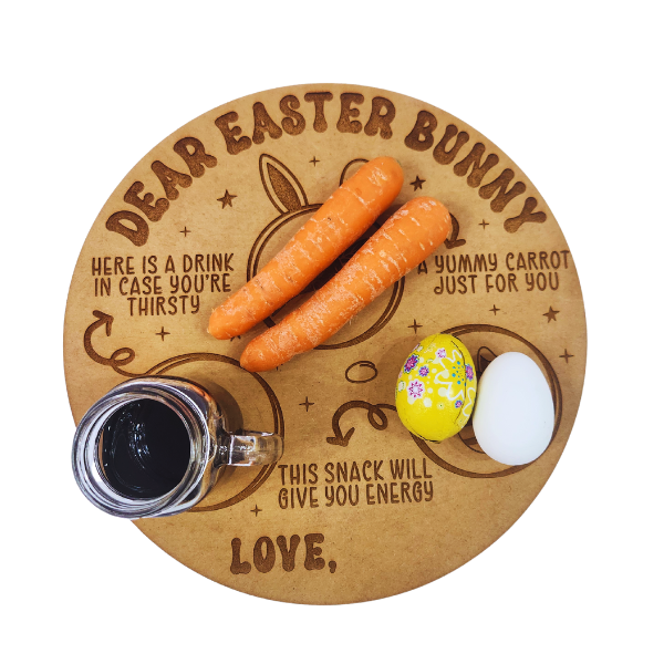 Round Easter Bunny Treat Board