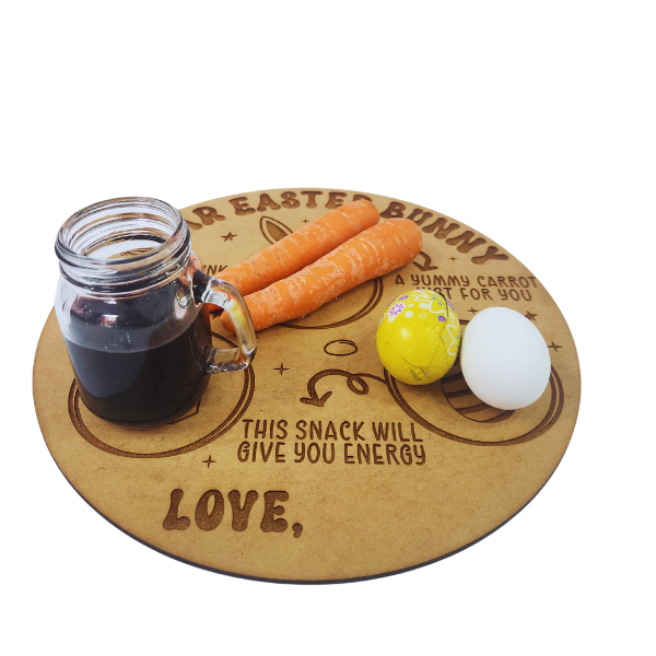 Round Easter Bunny Treat Board