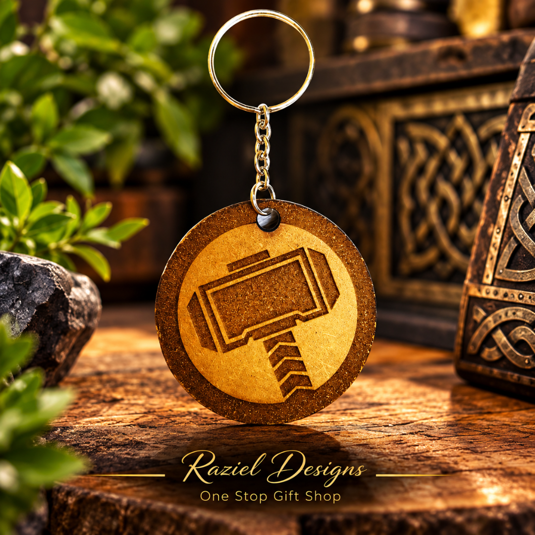 Thor Logo Themed Keyring