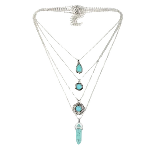 Sacred Serenity Turquoise Pendant Set