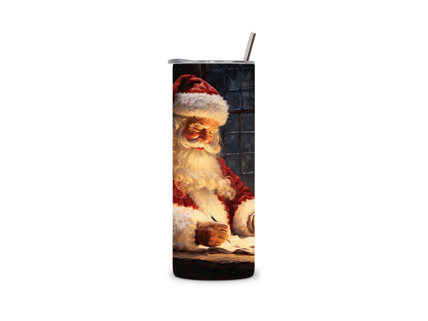 Santa At His Desk Tumbler