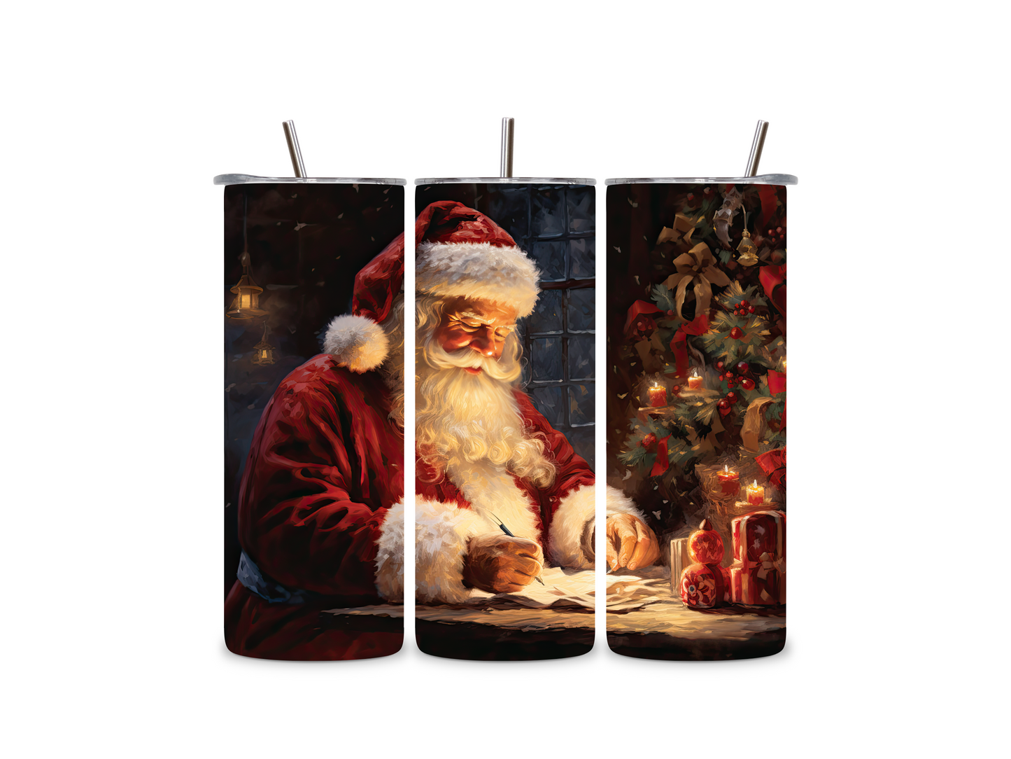 Santa At His Desk Tumbler