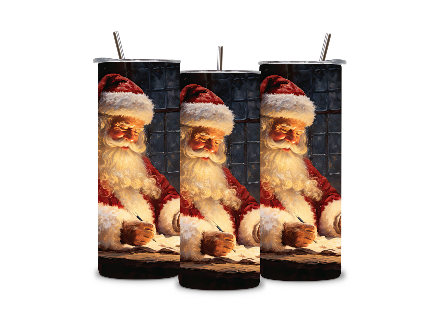 Santa At His Desk Tumbler