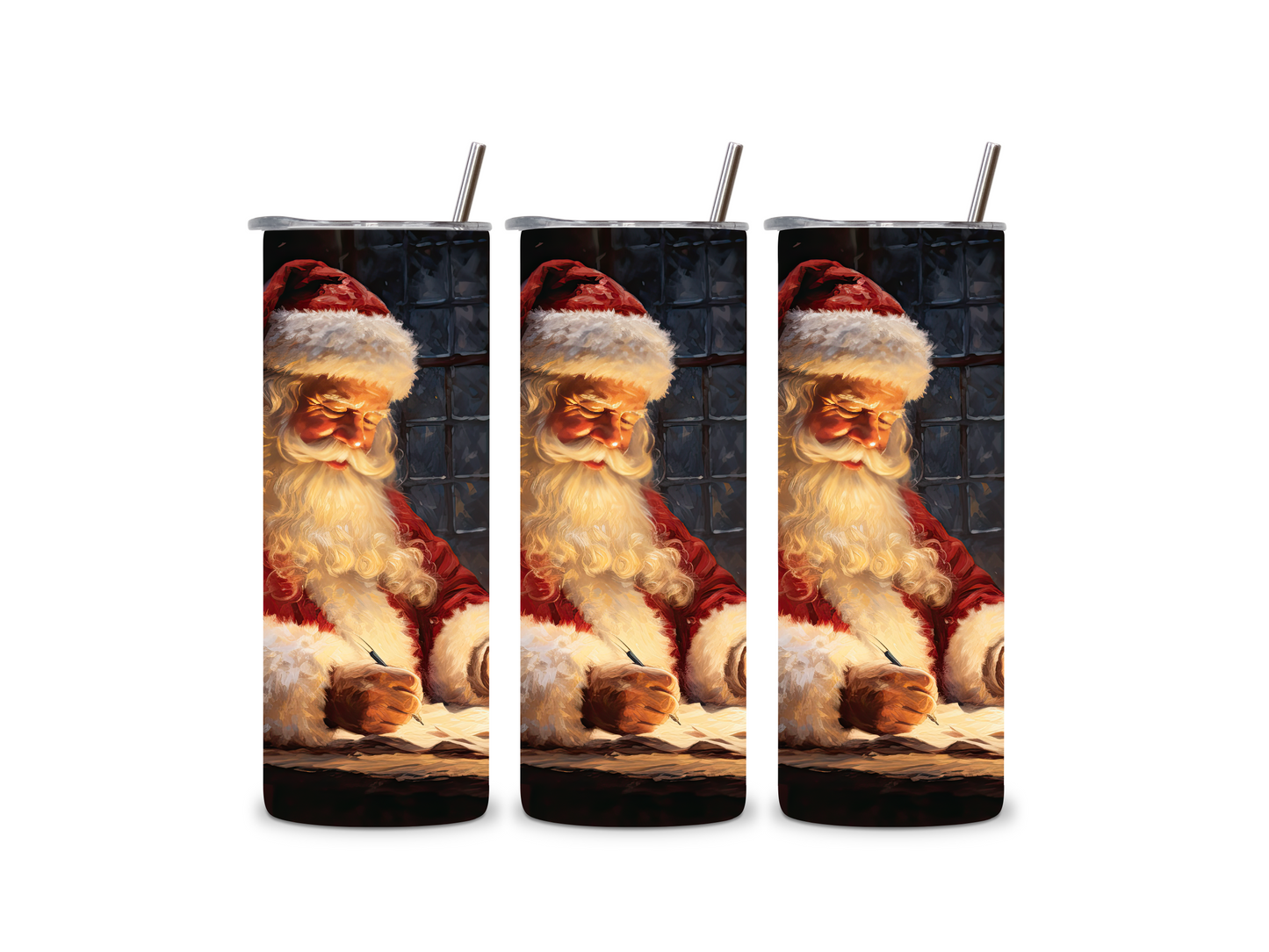 Santa At His Desk Tumbler