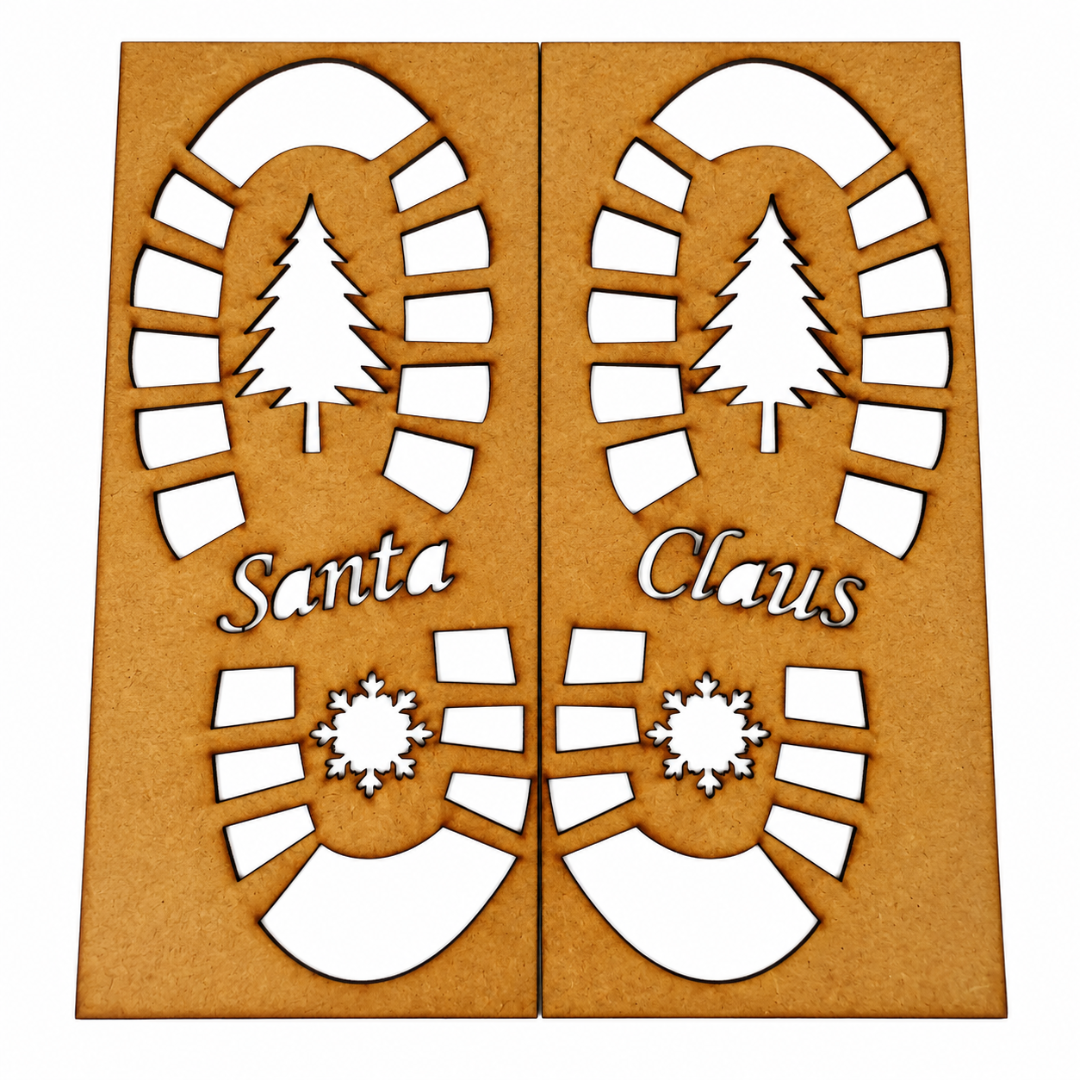 Santa Feet Stencil