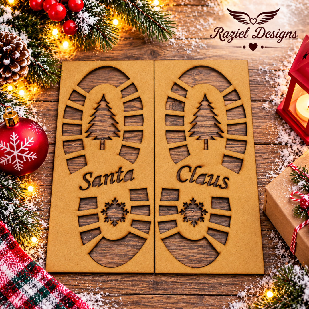 Santa Feet Stencil