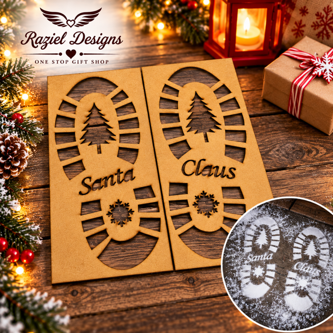 Santa Feet Stencil