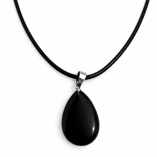 Shadow Shield Teardrop Necklace