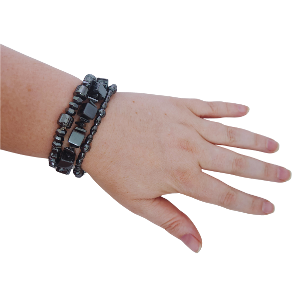 Shadowlight Harmony Hematite Stack Bracelet