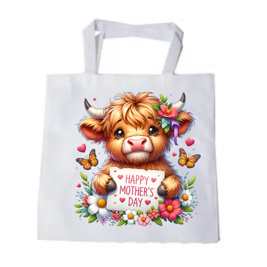 Highland Calf Love Mother's Day Shopping Bag