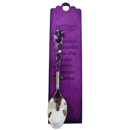 Silver Altar Spoon with Amethyst